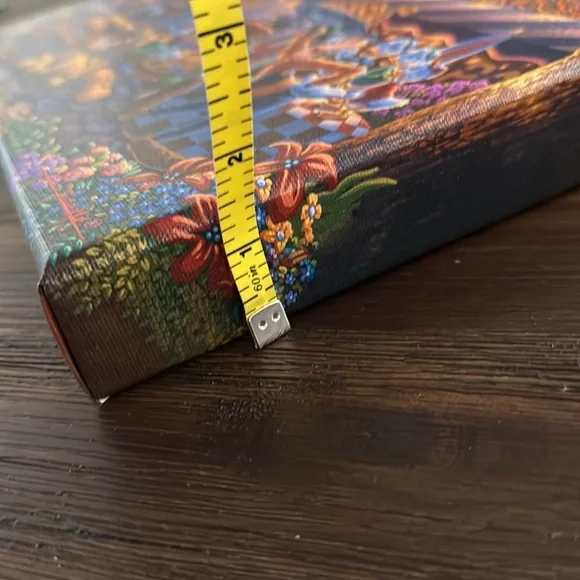 Thomas Kinkade Studios Disney Mickey & Friends Painting in Paris 11x14 Canvas - Picture 8 of 10